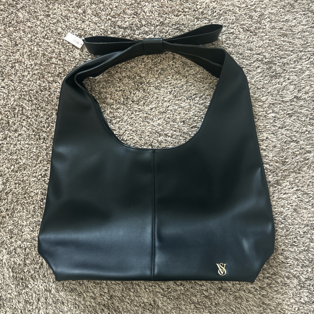 Victoria's Secret Black Shoulder Bag with Bow Detail